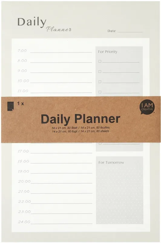 I AM CREATIVE Tagesplaner 14x21cm MAA4005.39 gr&uuml;n 80 Blatt
