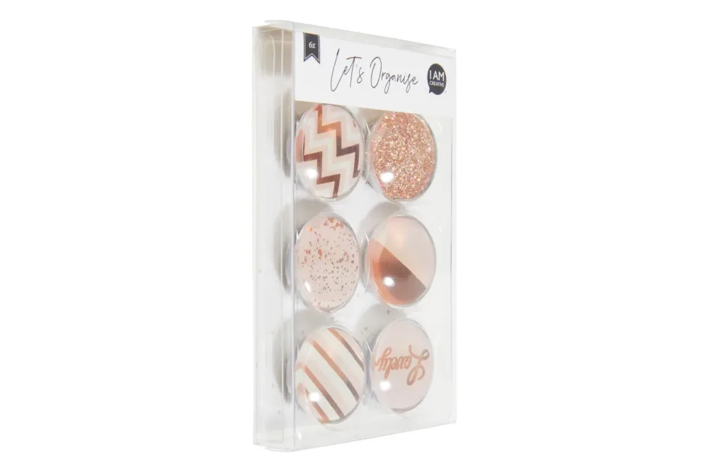 I AM CREATIVE Magnet Love Let`s Organize MAA4035.60 Glas, 3x1cm 6 St&uuml;ck