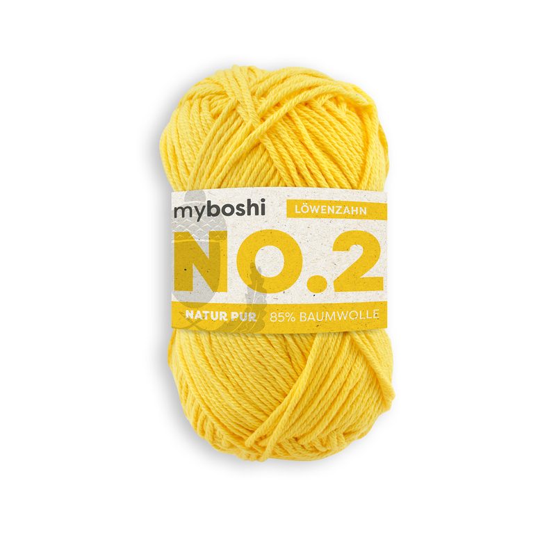 myboshi Wolle Nr.2 col.213 l&ouml;wenzahn 50 g, 100 m, 85 % CO, 15 % KP