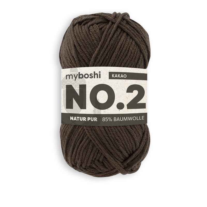 myboshi Wolle Nr.2 col.274 kakao 50 g, 100 m, 85 % CO, 15 % KP