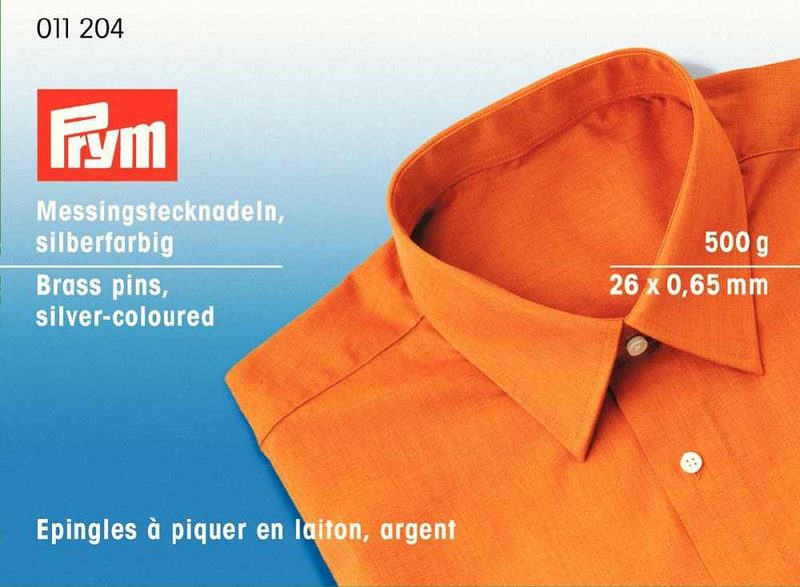 Prym Stecknadeln Nr. 103, silber 0.65 x 26 mm, Dose 500 g, Messing
