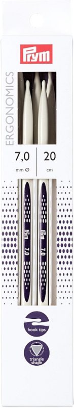 Prym Strumpfstricknadeln ergonomics 7.00 mm, 20 cm, Karte 5 Stk., Kunststoff
