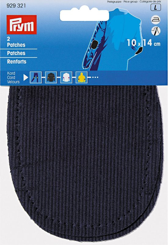 Prym Patches Kord, marine Karte 2 Stk., aufb&uuml;gelbar