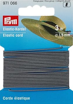 Prym Elastic-Kordel, hellgrau 1.5 mm, Karte 3 m