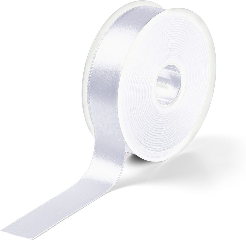 Prym Satinband, beidseitig gl&auml;nzend, weiss 25 mm, Coupon 3 m, 100 % PES