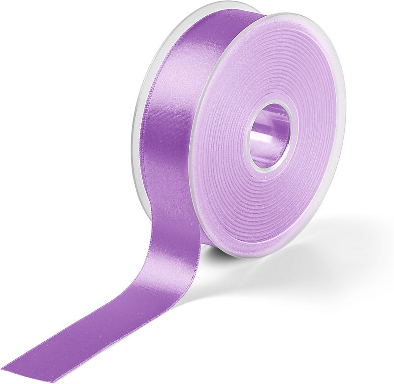 Prym Satinband, beidseitig gl&auml;nzend, hellviolett 25 mm, Coupon 3 m, 100 % PES