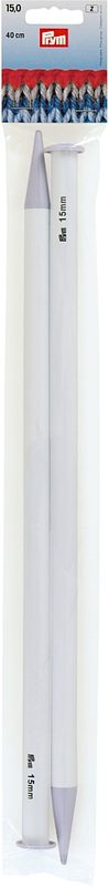 Prym Jackenstricknadeln, grau 15.00 mm, 40 cm, Karte 2 Stk., Kunststoff
