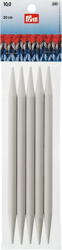 Prym - Strumpfstricknadeln, 20cM10MM, Grau