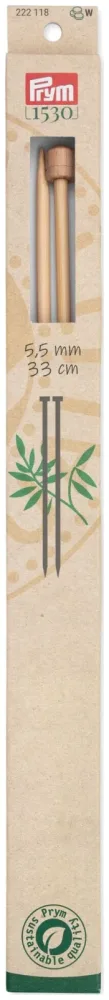 Prym Jackenstricknadeln 5.50 mm, 33 cm, Bambus