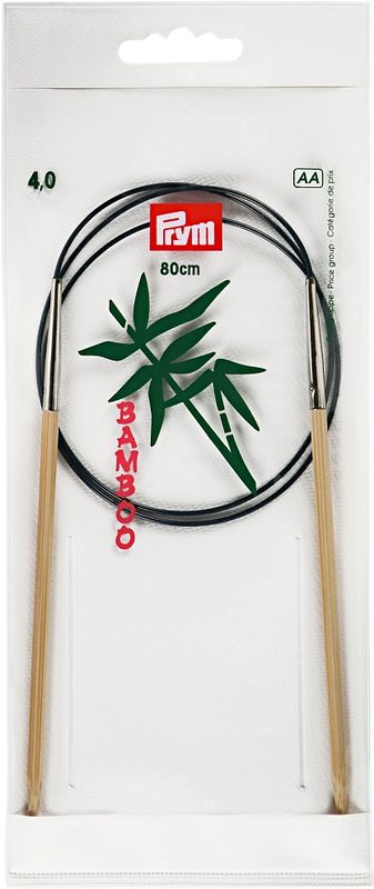 Prym Rundstricknadel Bambus 4.00 mm, 80 cm, Beutel