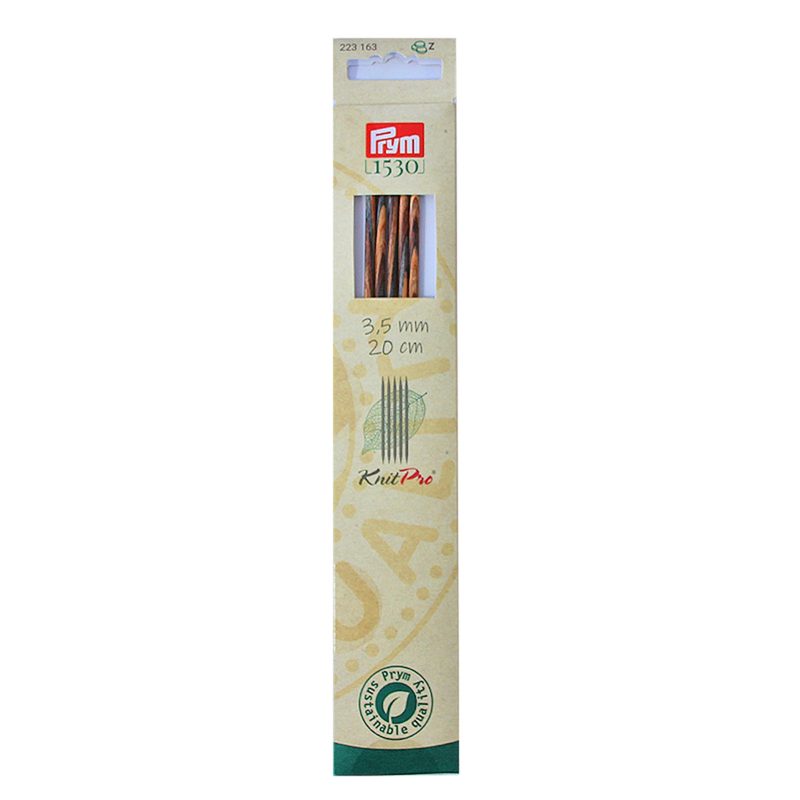 Prym 1530 Strumpfstricknadeln 3.50 mm, 20 cm, Birkenholz