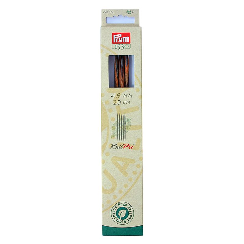 Prym 1530 Strumpfstricknadeln 4.50 mm, 20 cm, Birkenholz