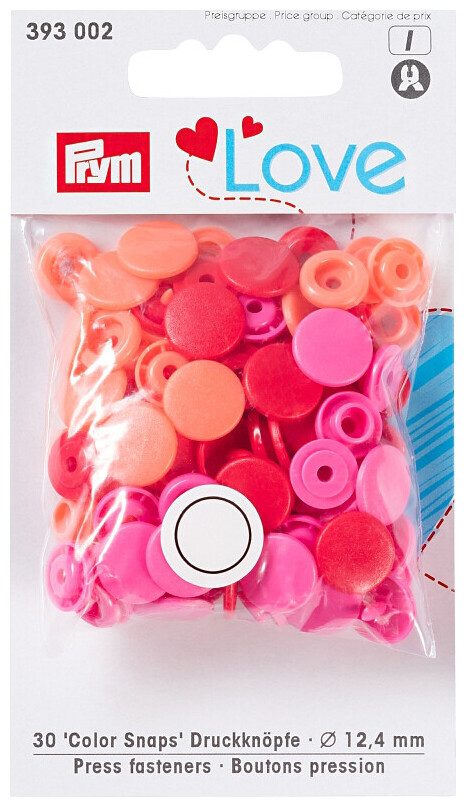Prym Love Druckknopf Color Snaps, rot 12.4 mm, Karte 30 Stk.