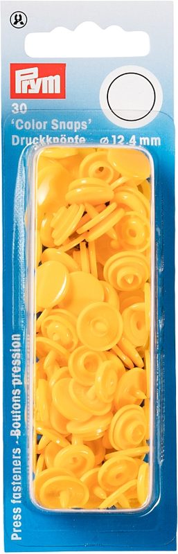 Prym Druckknopf Color Snaps, gelb 12.4 mm, Karte 30 Stk.