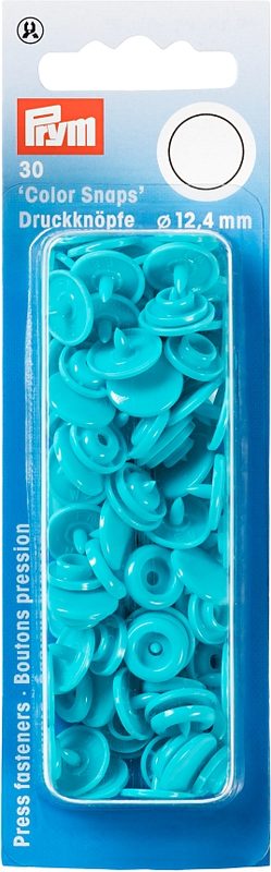 Prym Druckknopf Color Snaps, t&uuml;rkis 12.4 mm, Karte 30 Stk.