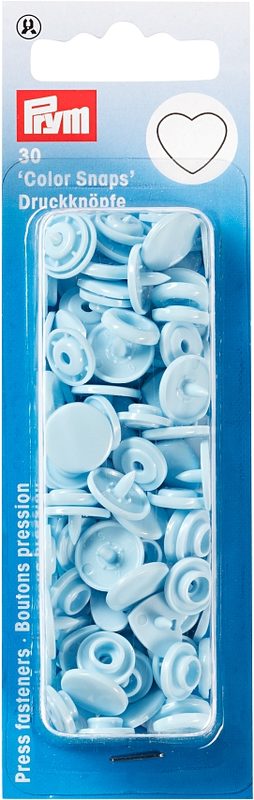 Prym Druckknopf Color Snaps, hellblau 12.4 mm, Karte 30 Stk.
