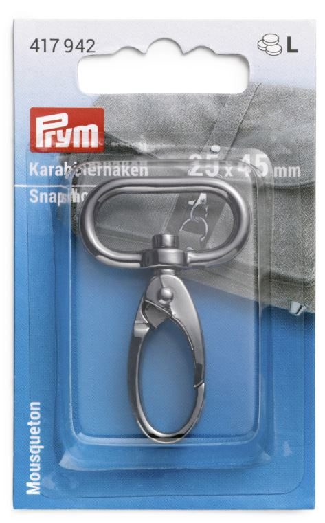 Prym Karabinerhaken, gunmetal 25 x 45 mm
