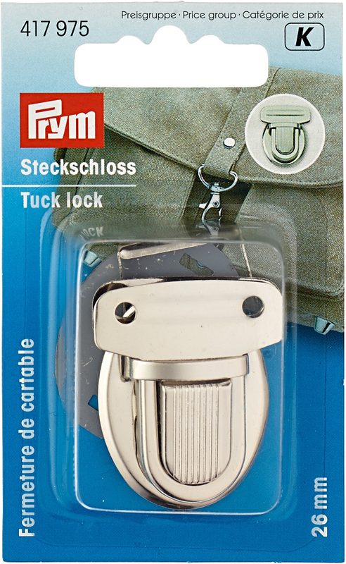 Prym Steckschloss, silber 26 mm, Karte
