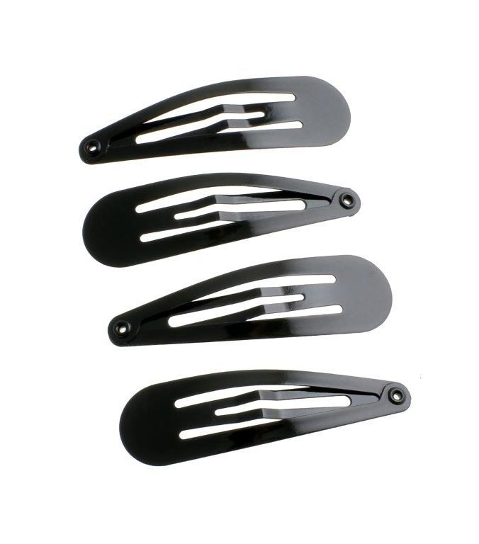 Trisa Haarschmuck - Click Clack, Click Clack Metall, 5cm, Black