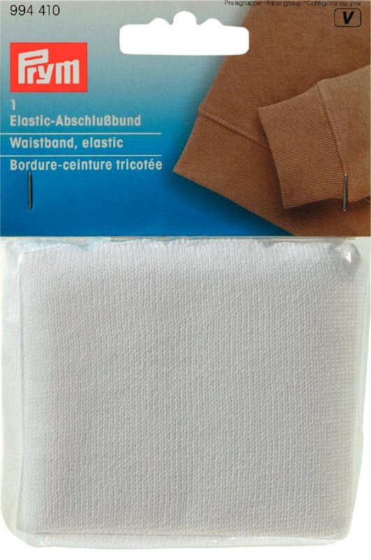Prym Elastic-Abschlussbund, weiss Karte 1 Stk.