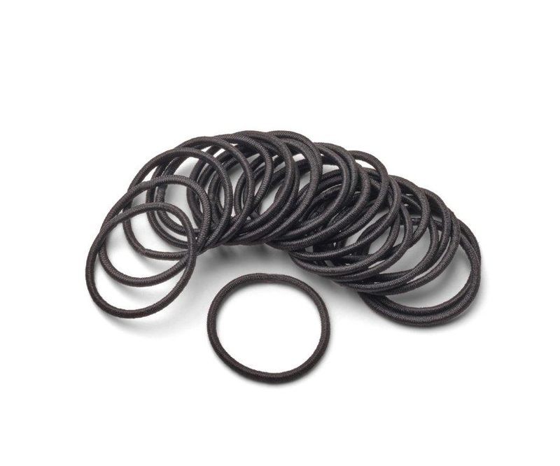 Trisa Haargummis d&uuml;nn 30 mm schwarz 24 Stk.