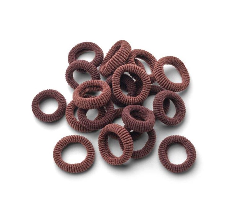 Trisa Frott&eacute;e Kinder-Haargummis 20mm braun 20 Stk.