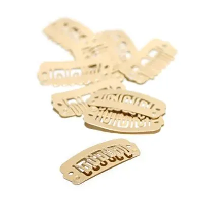 Balmain Double Hair Clips 10 St&uuml;ck beige