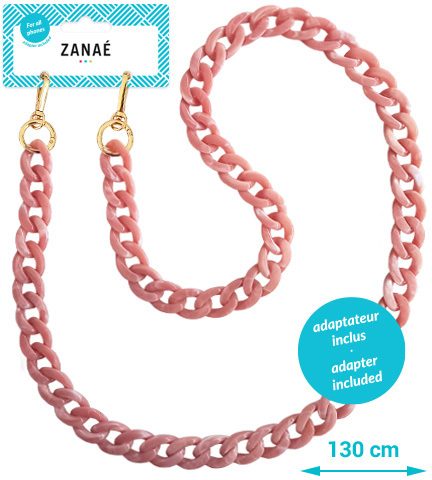 ZANA&Eacute; Phone Necklace Tortoise Shell 17669 Mineral Spring lady pink