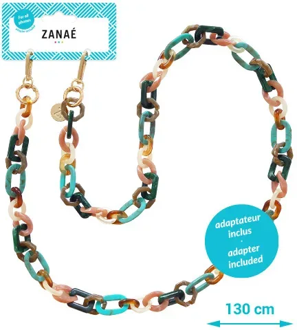 ZANA&Eacute; Phone Necklace Blue Land 18330 Karma colored