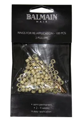 Balmain Soft Rings f&uuml;r Re-Application beige 100St. Double Hair Length & Volume