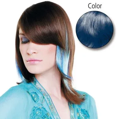 Balmain Straight Fantasy 45cm blue 10 St&uuml;ck Echthaar