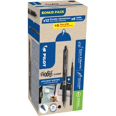 PILOT Frixion Clicker Bonuspack 150.040.82 12+12 Refills schwarz