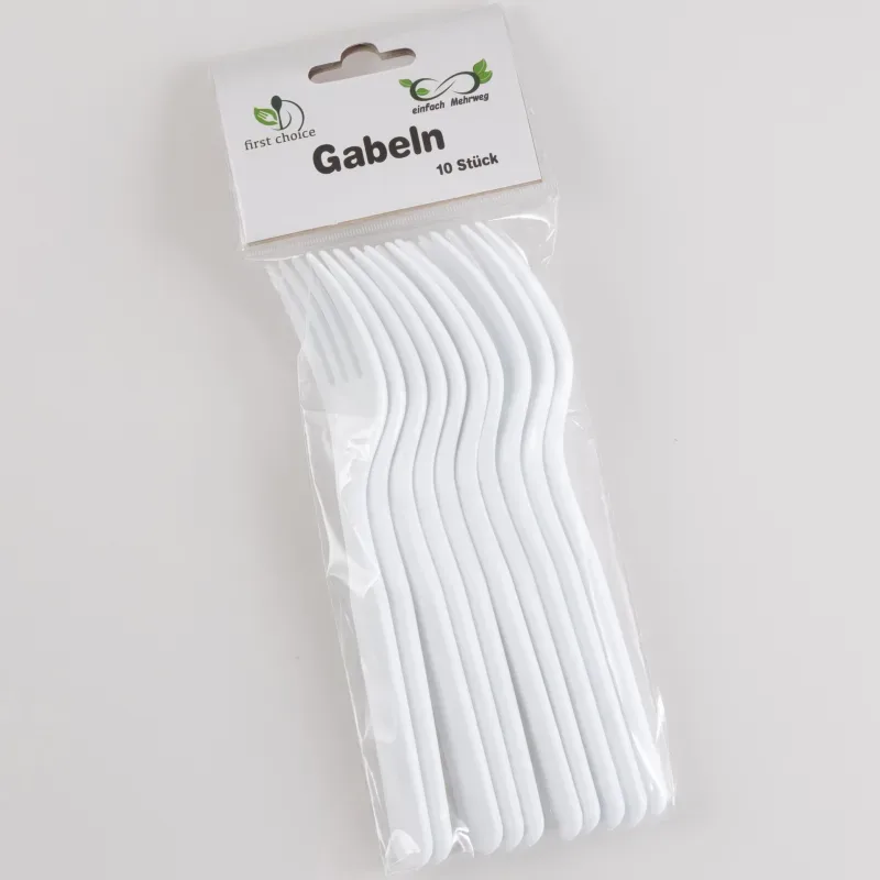 - Gabel, 10Stk, 14cm, Weiss