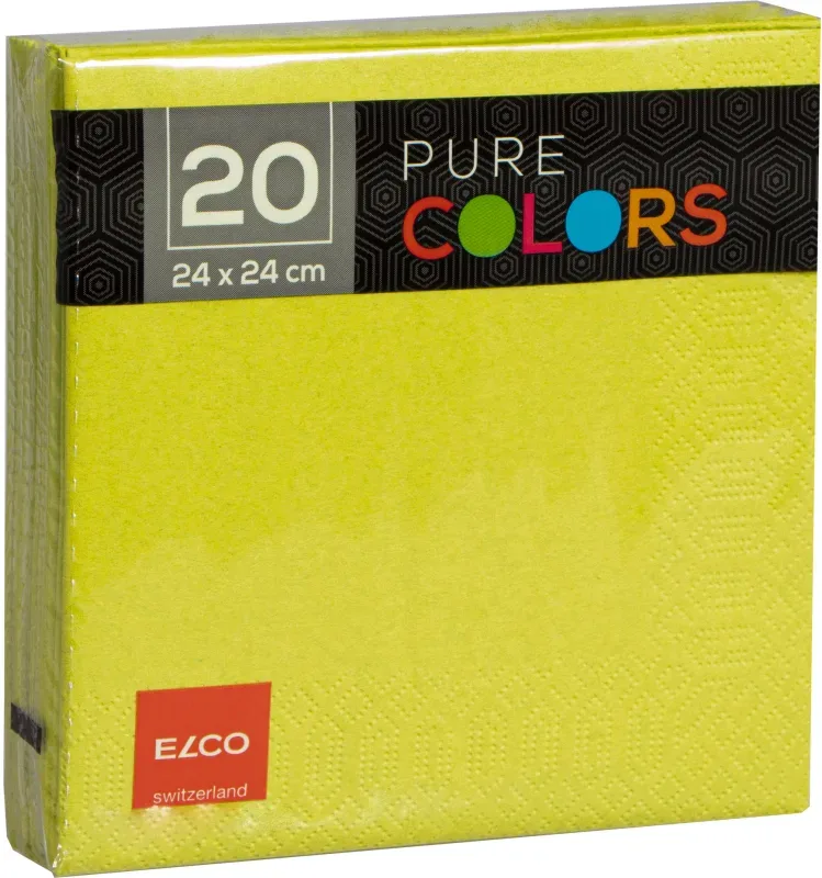 ELCO Serviette Zelltuch 24x24cm PC234020-213 3-lagig, kiwi 20Stk. 3-lagig, kiwi 20Stk.