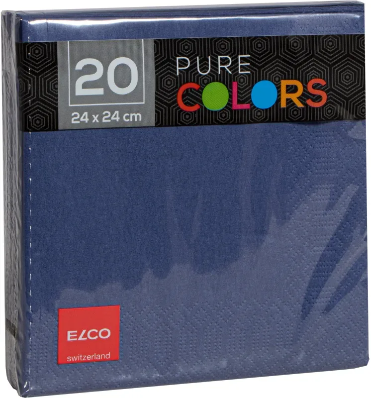 ELCO Serviette Zelltuch 24x24cm PC234020-465 3-lagig, dunkelblau 20Stk. 3-lagig, dunkelblau 20Stk.