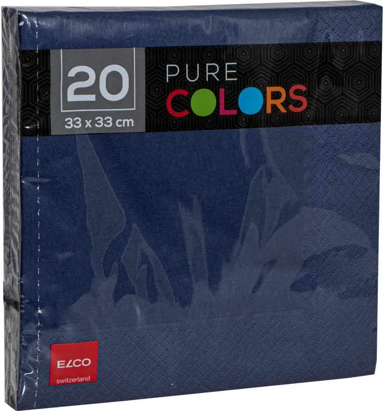 elco - Papierservietten, 20 Stück, 33cm, Dunkelblau