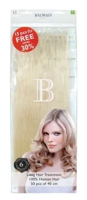 Balmain Value Pack 2/4 Natural Straight 40cm dubr gestr. 50St. Echth. Fill-In