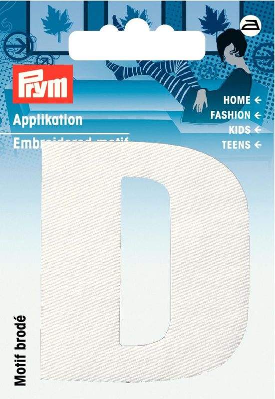 Prym Applikation Buchstabe D, weiss
