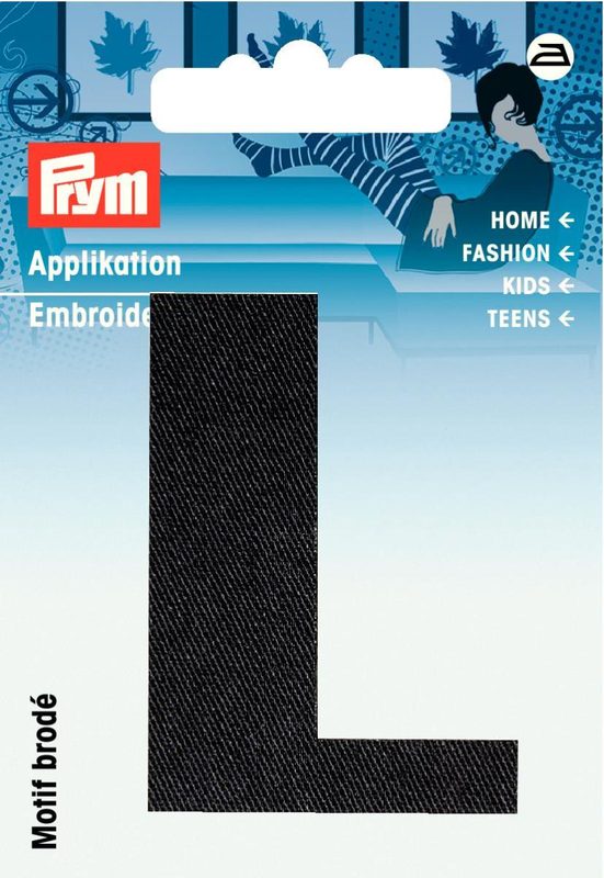 Prym Applikation Buchstabe L, schwarz