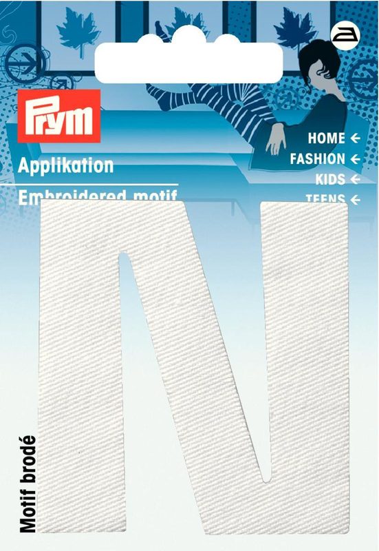 Prym Applikation Buchstabe N, weiss