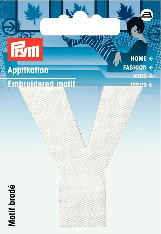 Prym Applikation Buchstabe Y, weiss