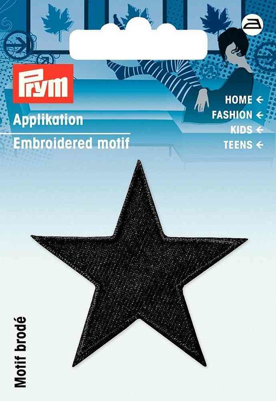 Prym Applikation Sterne, schwarz