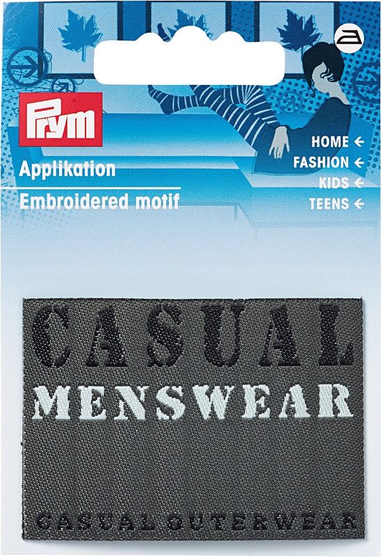 Prym Applikation Jeans Casual Men, rechteckig, schwarz