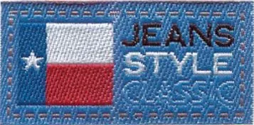 Prym Applikation Label JEANS STYLE, jeansblau