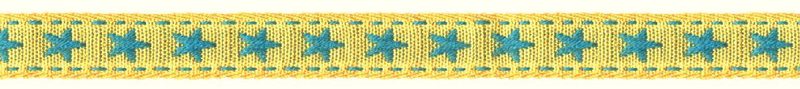 Prym Borte mit Stern, gelb & t&uuml;rkis 10 mm, Coupon 2 m