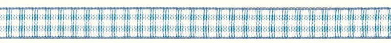 Prym Dekoband kariert, hellblau/weiss 10 mm, Coupon 4 m