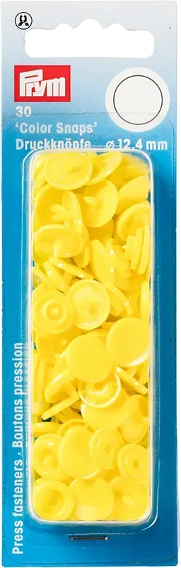 Prym Druckknopf Color Snaps, hellgelb 12.4 mm, Karte 30 Stk.