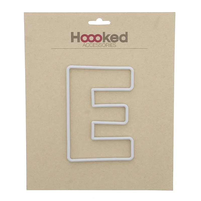 Hoooked Rahmen Buchstabe E recyceltem Kunststoff
