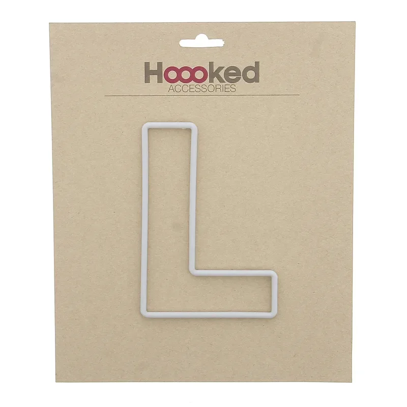 Hoooked Rahmen Buchstabe L recyceltem Kunststoff
