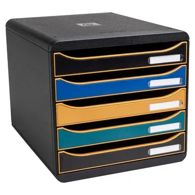EXACOMPTA Schubladenbox NEO DECO A4+ 309505D Big Box, 5 Schubladen